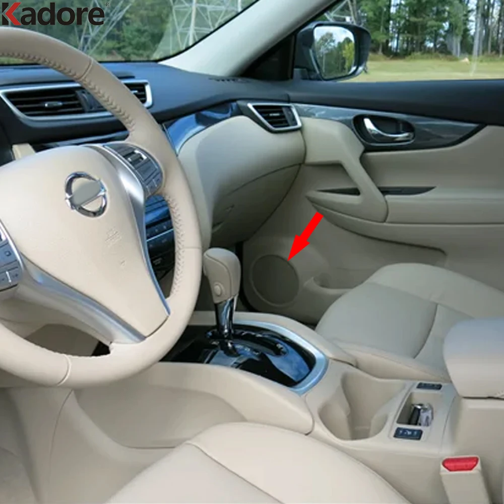 Car Inner Door Audio Speaker Cover Trim For Nissan X-Trail Rogue T32 2014 2015 2016 2017 2018 2019 Matte Interior Accssories