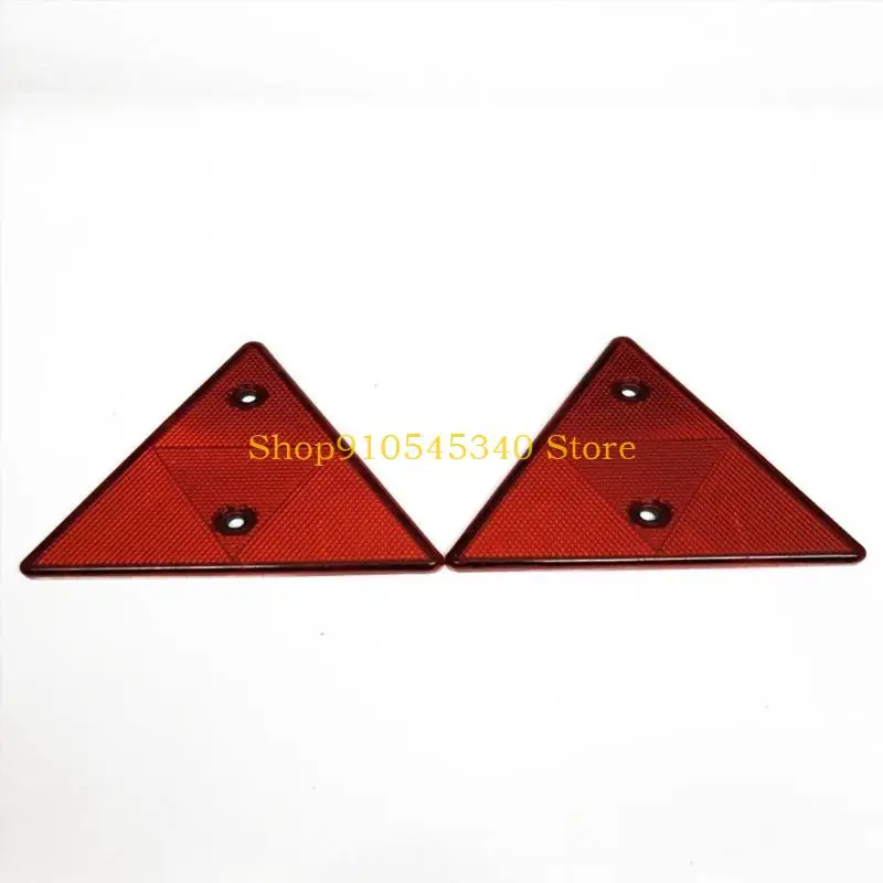 U2JA Tail Rear Back Marker Triangular Automotive Reflector for Car Truck Trailer Red Pack of 2