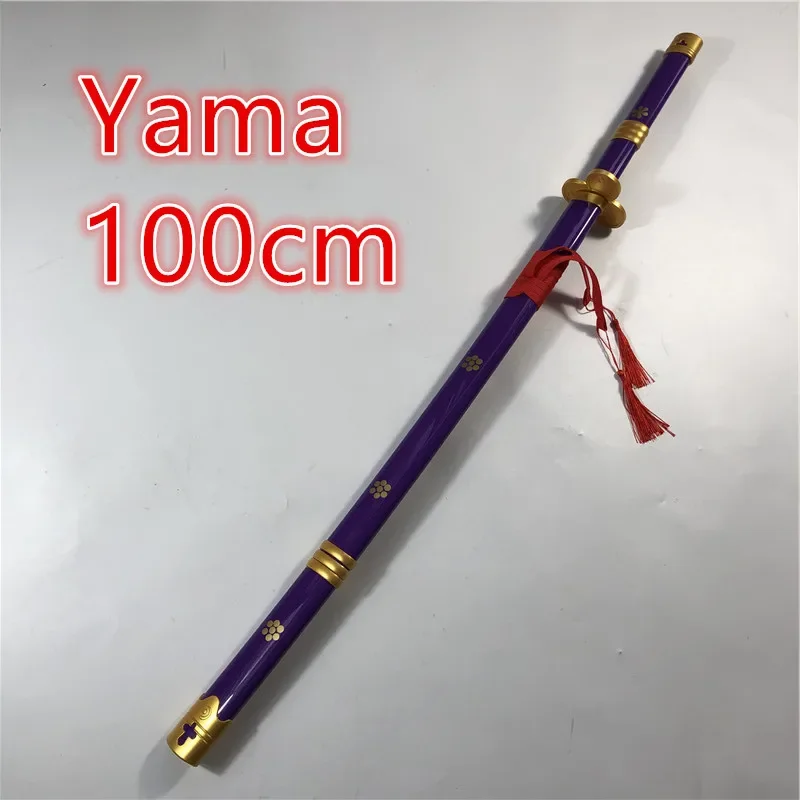 Anime cosplay yama espada arma 100cm armado katana espada ninja faca de madeira samurai prop brinquedos para adolescentes