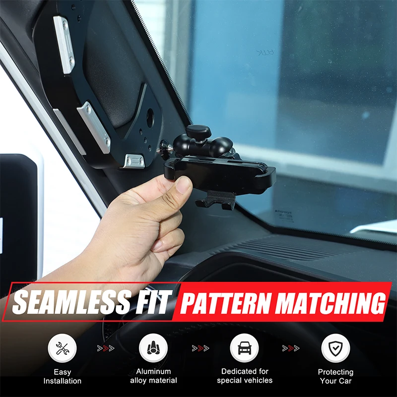 Car A-pillar Grab Handle Mobile Phone Bracket for Land Cruiser 250 Prado J250 LC250 2024 2025 Modification Accessories