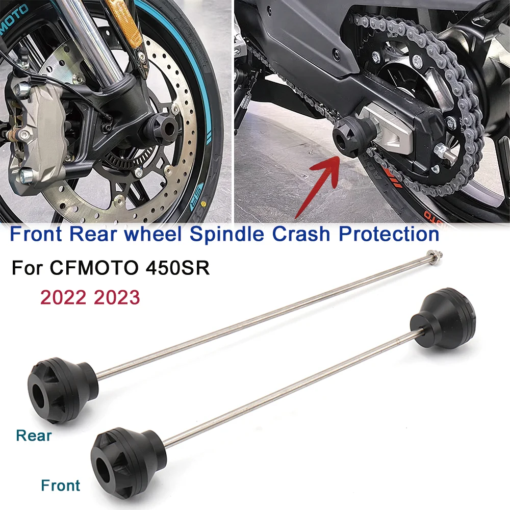 

For CF MOTO Motorcycle 450 SR 450SR 2022-2023 Front & Rear Wheel Axle Fork Sliders Crash Protector Accessories New