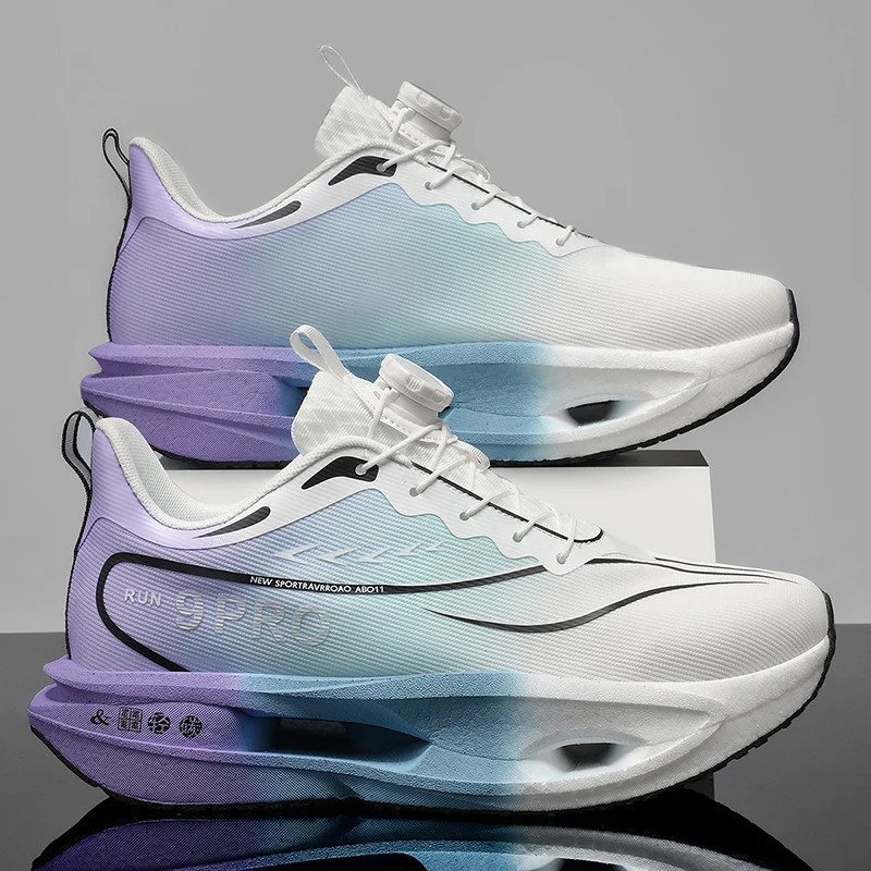 Men Running Shoes Carbon Plate Marathon Speciality Sports Breathable Lightweight Women's Comfortable Nonskid Leisure Sneakers