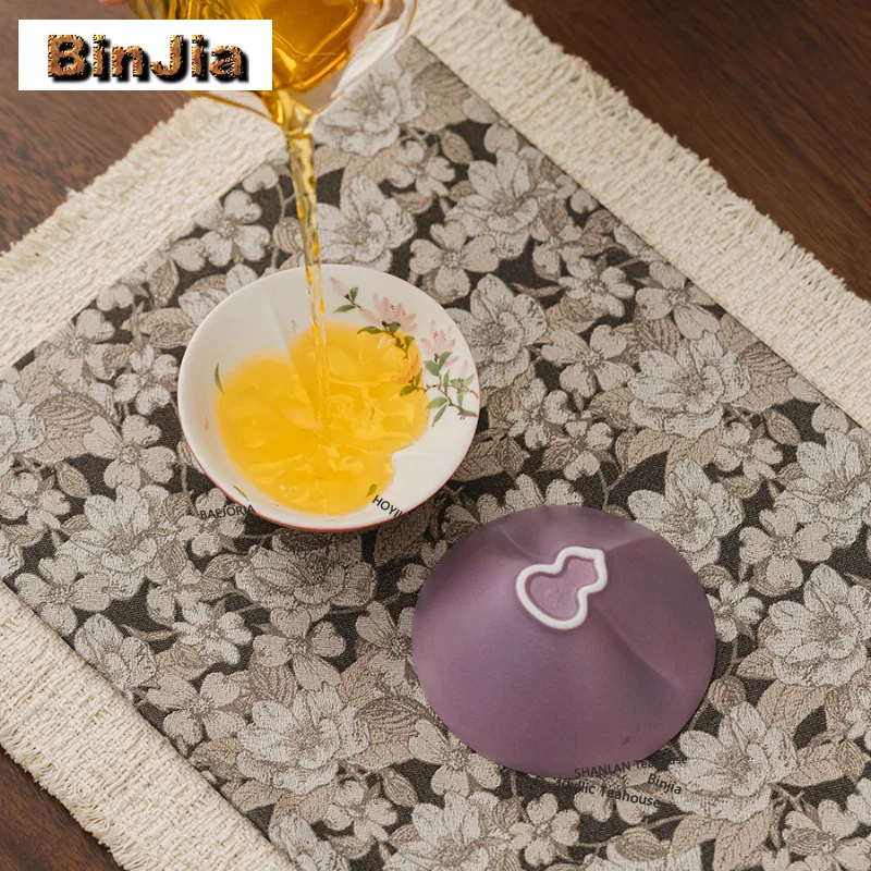 BAEJORIA 70ml Hand-painted Flower Gourd-shaped Teacup Japanese Tea Bowl Tea Pair Tea-tasting Personal Cup Chazhan Master Cups