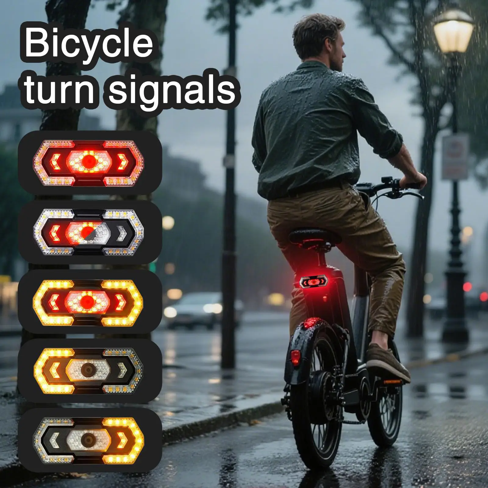 

Rear Bike Light 5 Modes Waterproof Turn Signals With Remote Super Bright LED Bike Taillights For Road Mountain Electric Scooter