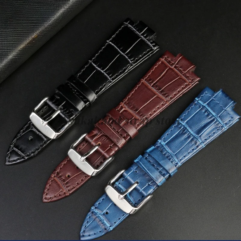 Correa de reloj de cuero genuino para hombre, 12mm, para Tissot 1853 Super Player PRX Series T137.410/T137.407 T137