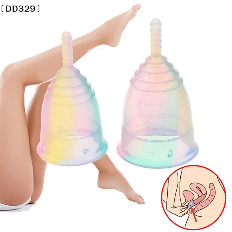 Menstrual Cup Medical Silicone Leak-proof Lady Women Menstrual Period Cup With Storage Case Feminine Hygiene Product〔DD329〕
