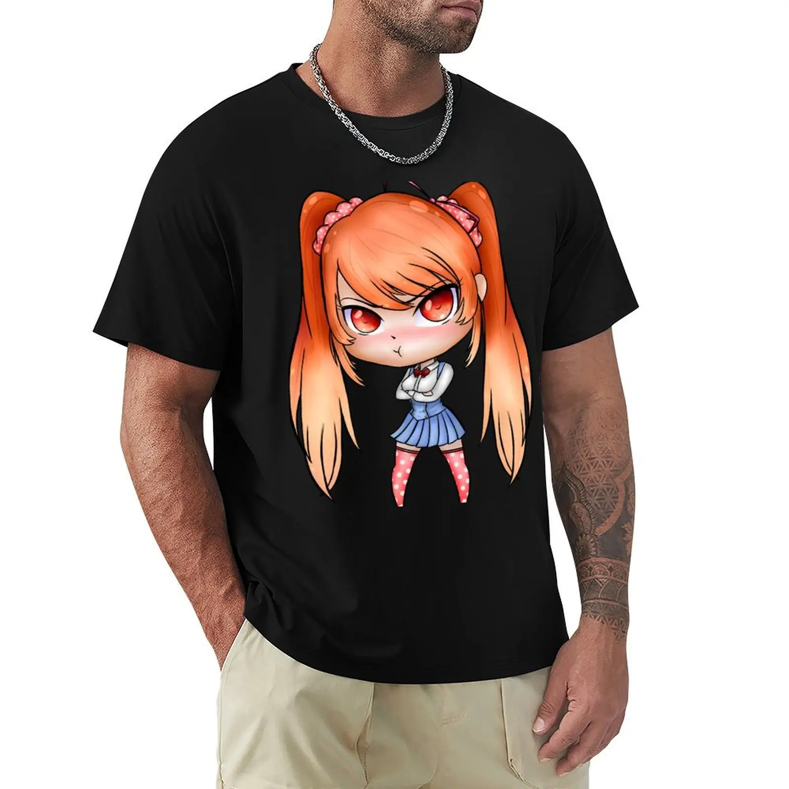 Yandere Simulator - Chibi Osana Najimi (Uniform 7/New Uniform) T-Shirt Classic Graphic Short Sleeve Top