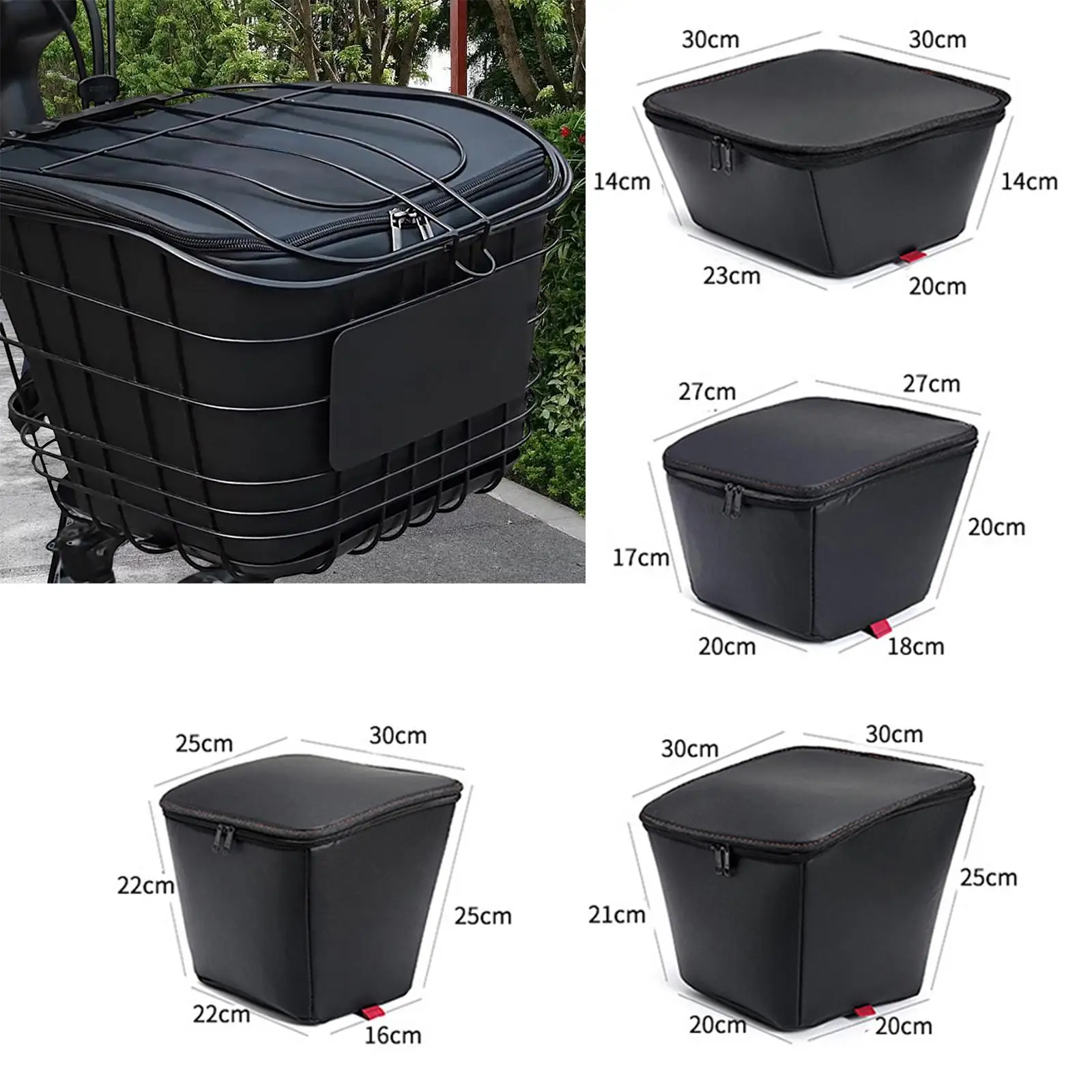 Bicycle Basket Liner Bicycle Front Basket Rear Hanging Carry Bag Storage Bag