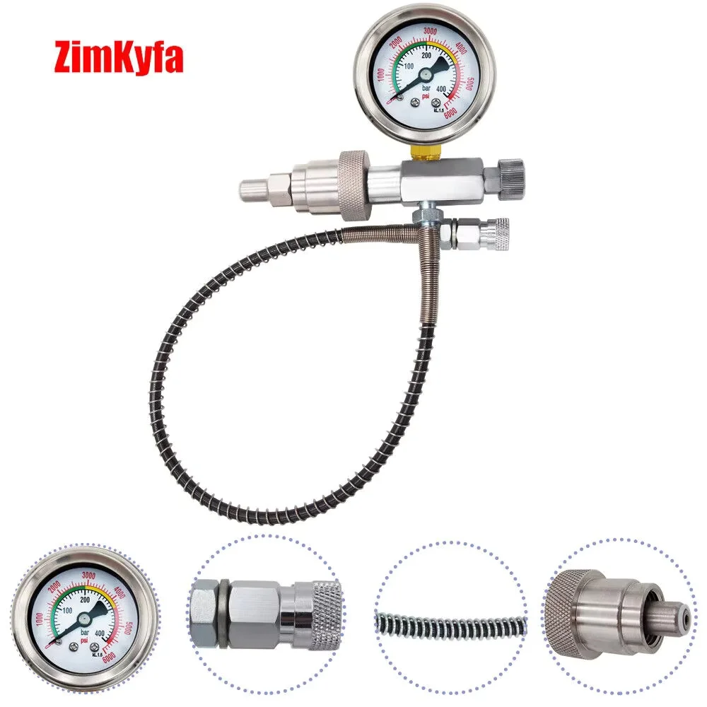 Scba Fill Station Charging Adapter With Hand Tight CGA347 Connector and 50cm High Pressure Hose Scuba Tank with CGA347 Connectio