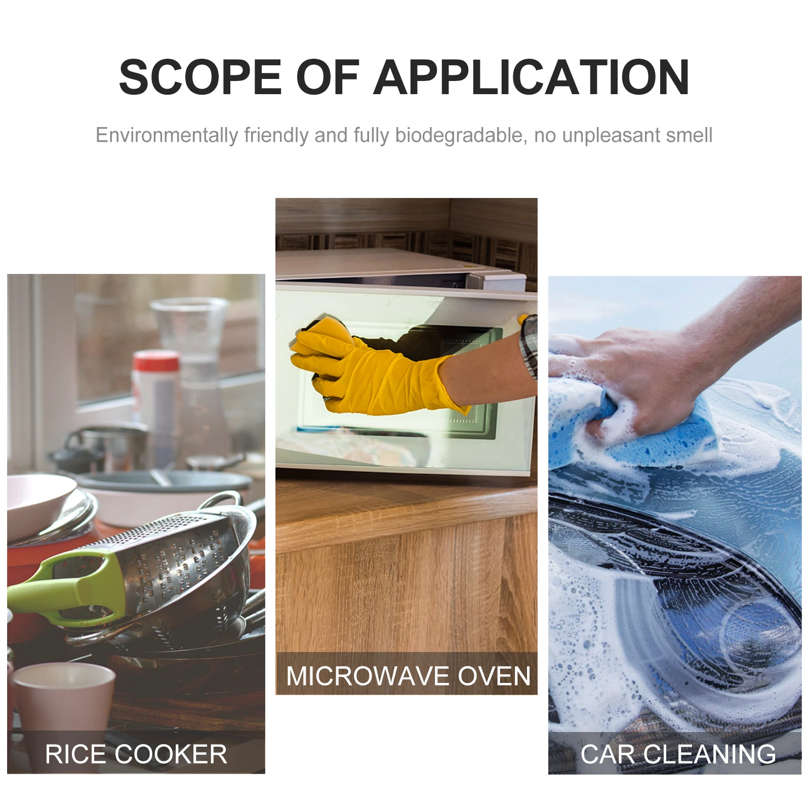 

10pcs Dishwashing Sponge Cleaning Pad Strong Decontamination Durable Water Absorption Kitchen Scrubber For Pots Sinks Range