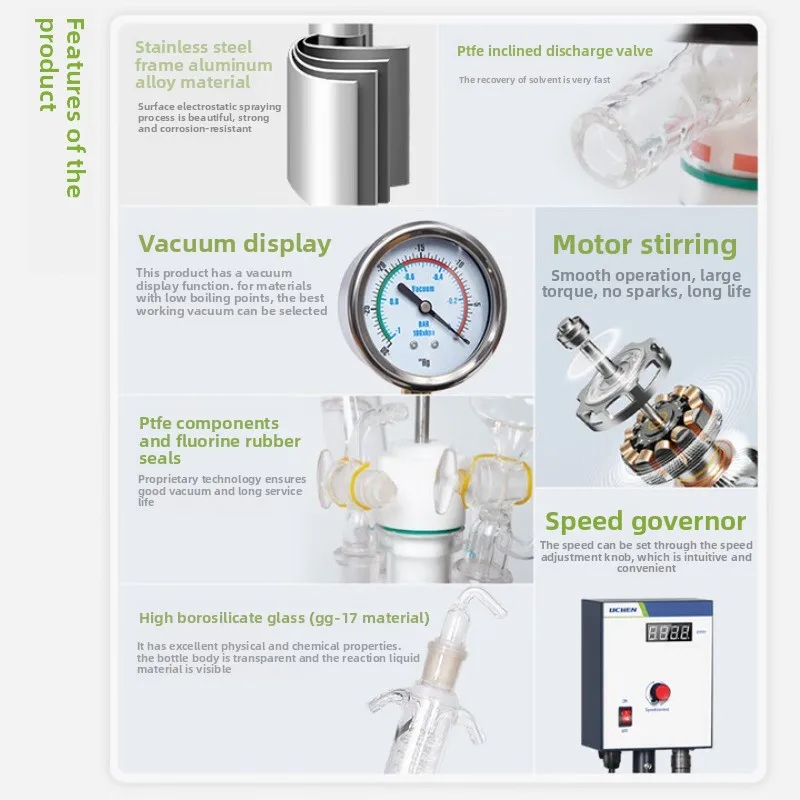 Glass Reactor Single Double Layer Laboratory High Temperature Hydrothermal Synthesis Reactor Reaction Evaporation