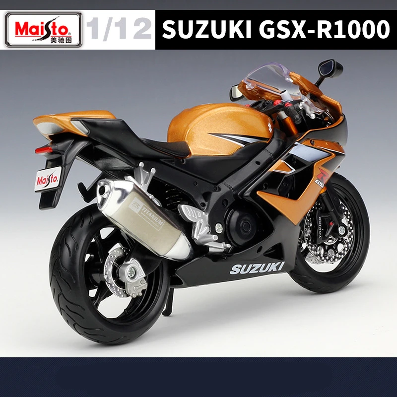 Maisto 1:12 Suzuki GSX-R1000 lega da corsa modello di moto simulazione pressofuso in metallo Street Sports modello di moto regalo per bambini