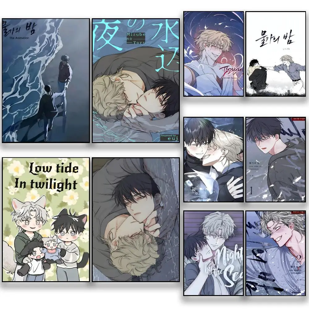 Manga B-BL Low Tide in Twilight Series Poster HD Removable Wall Art Gift Bedroom Lounge Dorm Office Gaming Cafe Bars