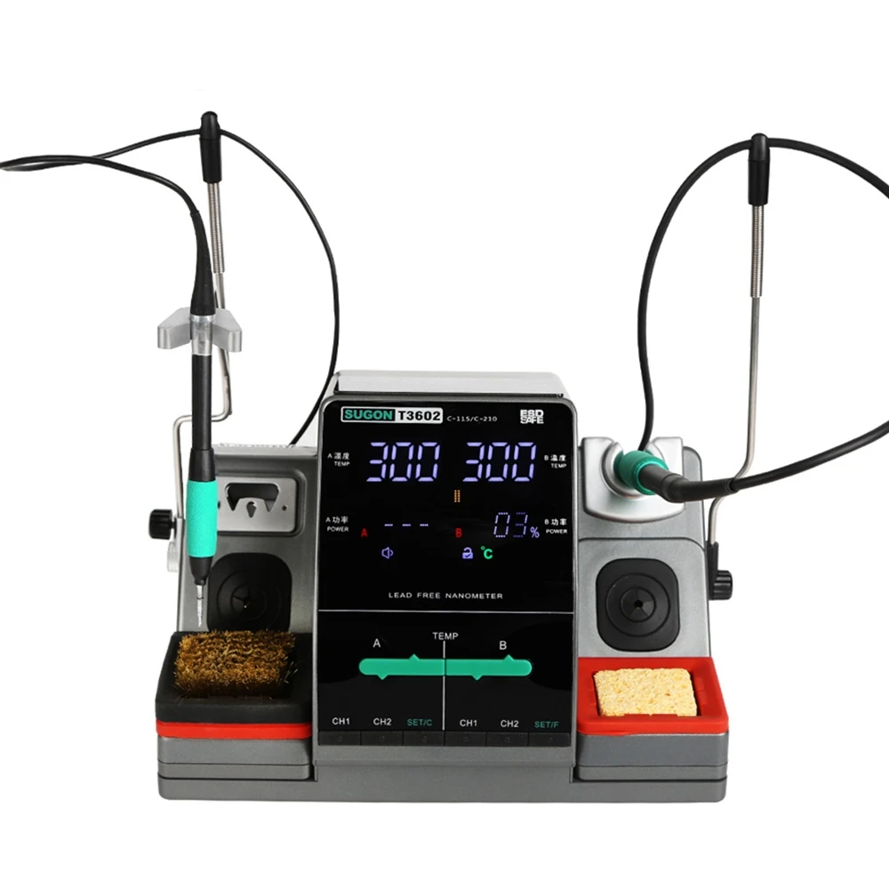 

T3602 Heating Soldering Iron Preheating Station Other Welding Equipment 2 in 1 Rework Station