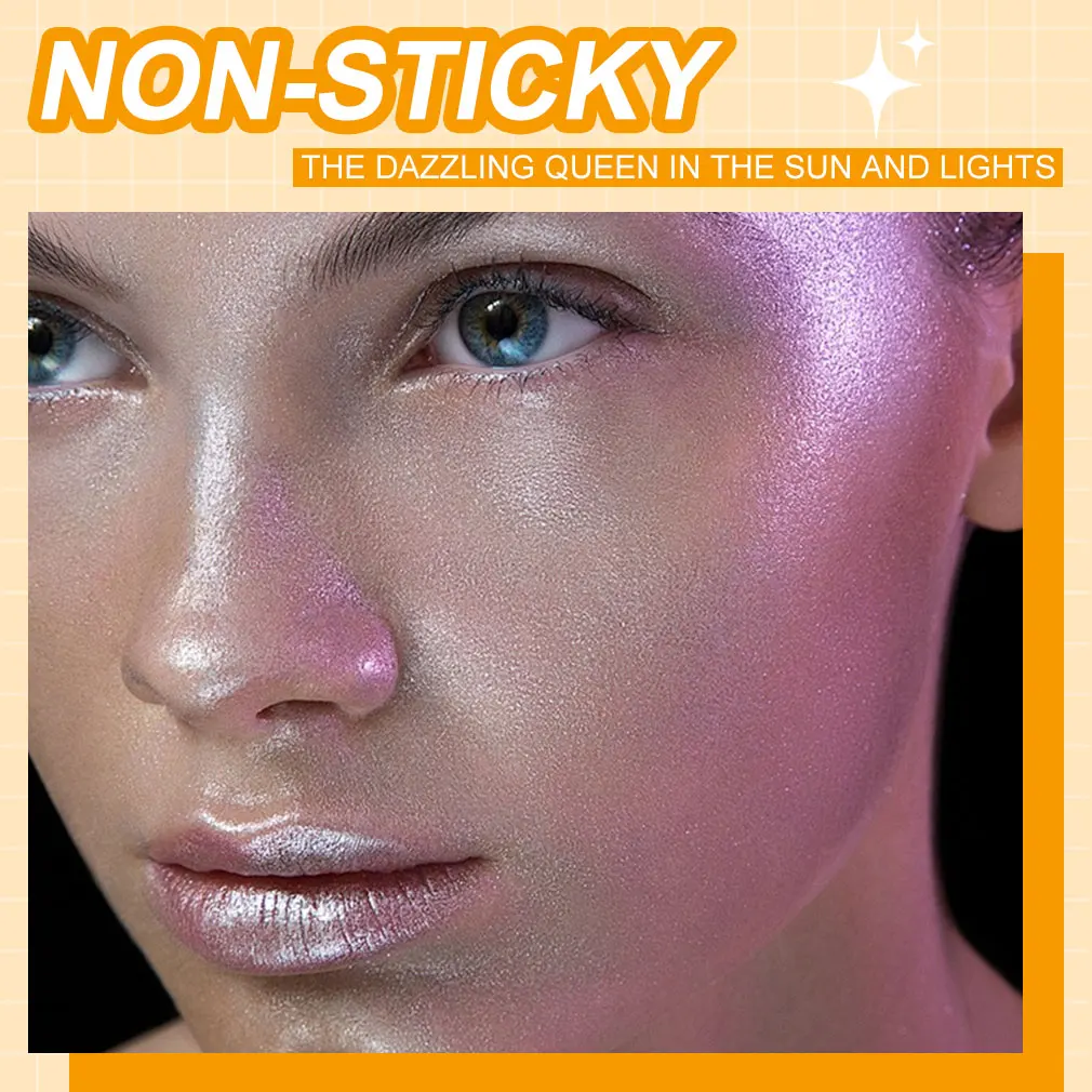 Spray brilhante brilhante para rosto, corpo e cabelo, névoa brilhante leve para destacar a pele e o cabelo, ideal para festas