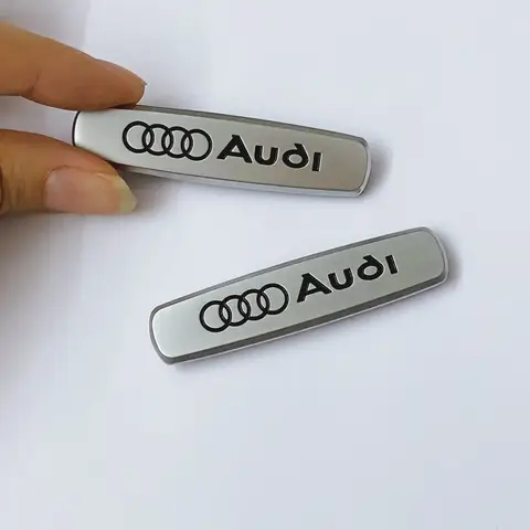 2개 S라인 스타일 메탈 시트 뱃지 - 아우디 A3/A4/A5/A6/Q2/Q3/Q5 모델과 호환되는 접착식 인테리어 엠블럼