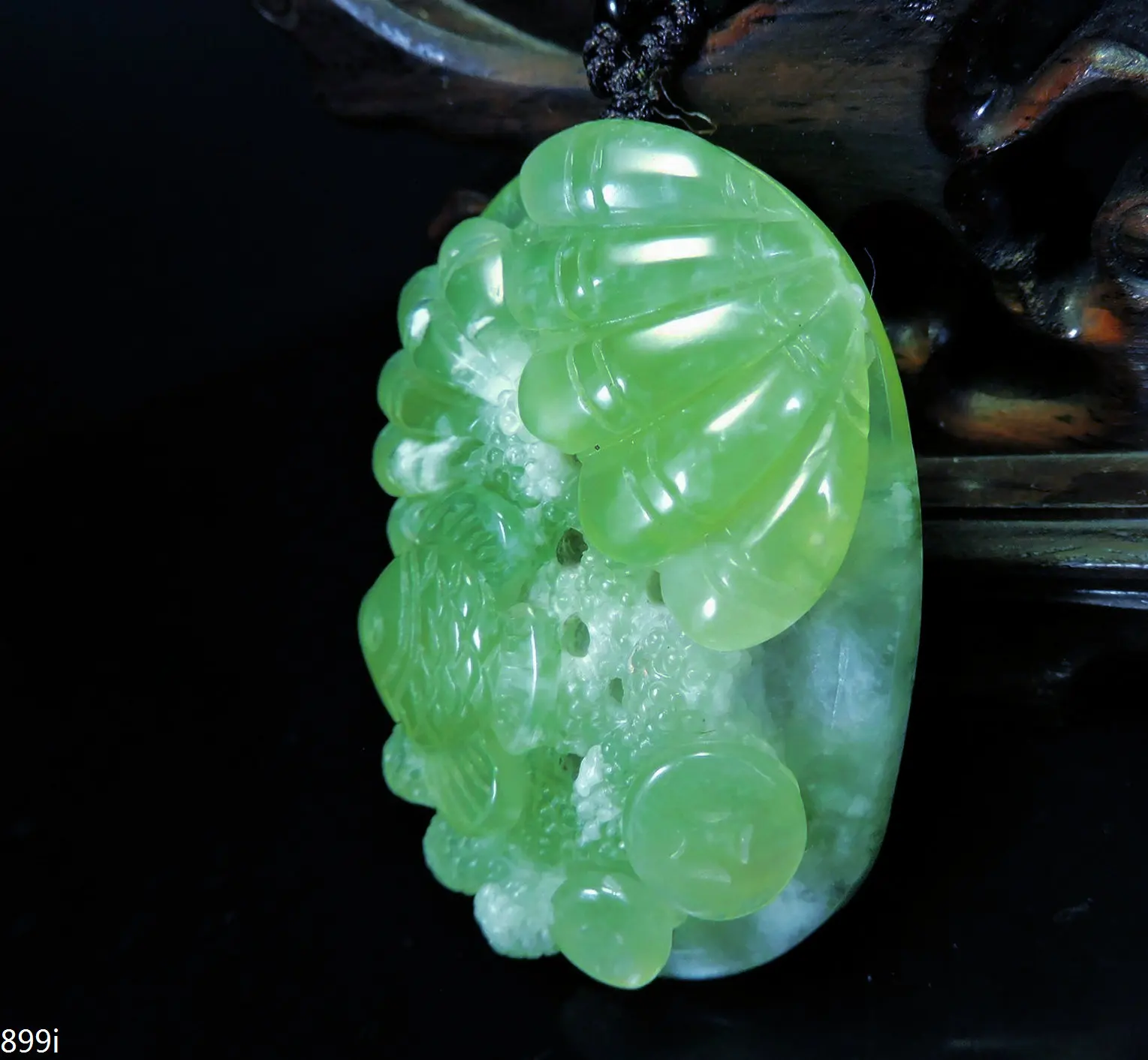 Jade Jewelry Natural Jade Pendant Necklace Hand-Carved angel fish&seashell&coral Jadeite Necklace Pendant Gift No Treatment 899i