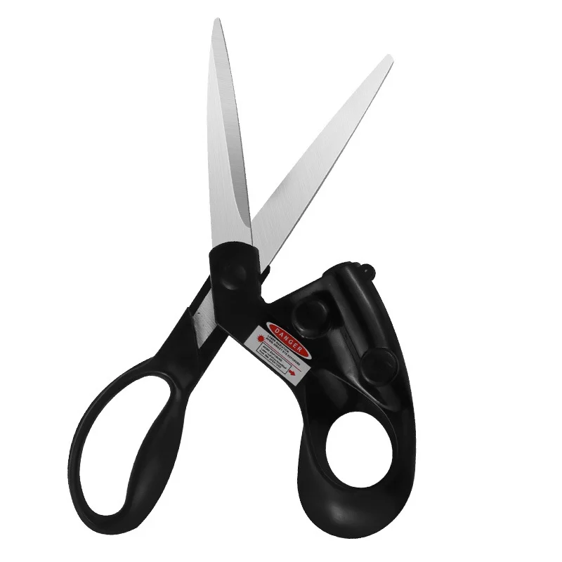Laser Guided Scissors Heavy Duty Precision Cutter Multi-purpose for Fabric Sewing Home DIY Crafting Office Paper Cutting Tool