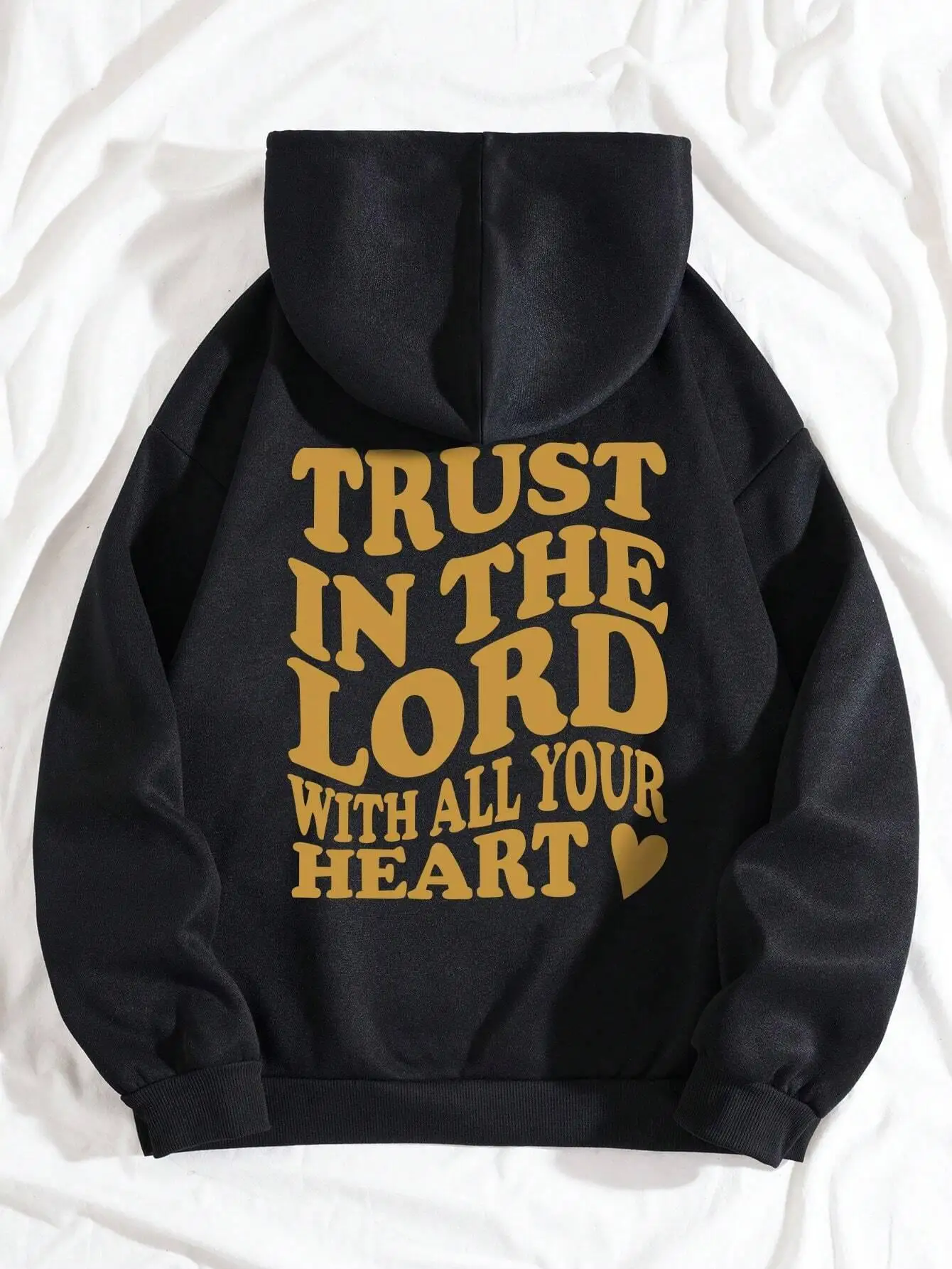 Trust In The Loed With All Your Heart Women Hoody Warm High Quality Sweatshirt Fashion Casual Hooded Autumn Loose Pullover Tops