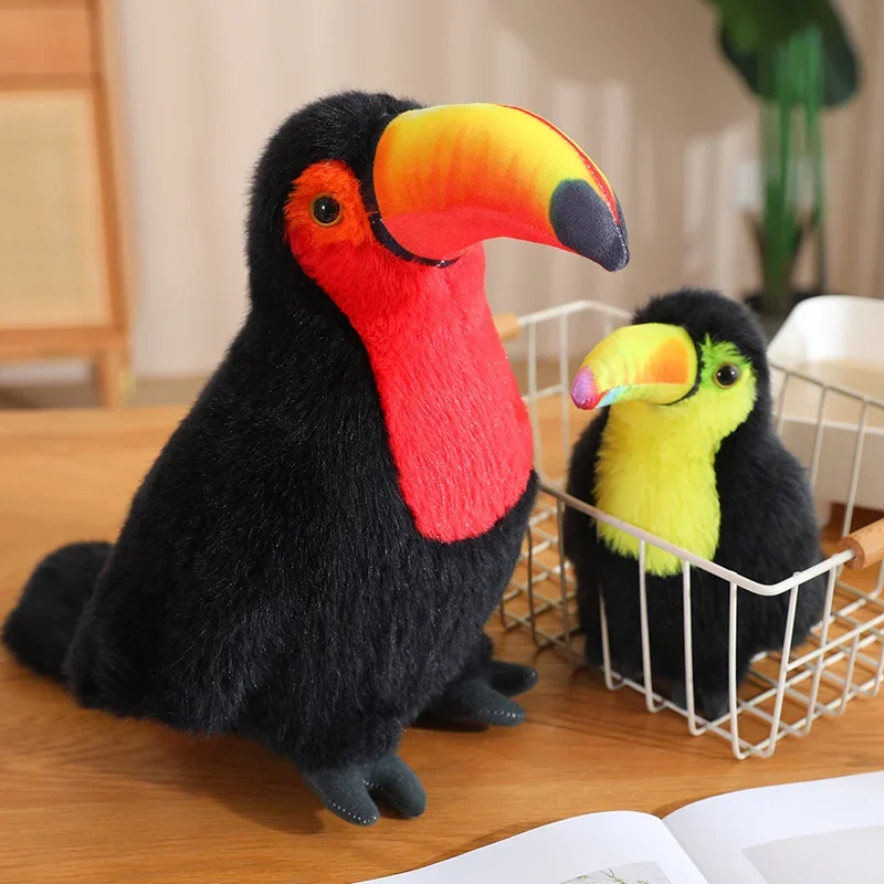 20-40 سنتيمتر محاكاة توكو توكان ألعاب من القطيفة لطيف Ramphastas توكو محشوة الرسوم المتحركة دمية على شكل طائر لطيف هدايا ديكور المنزل #3