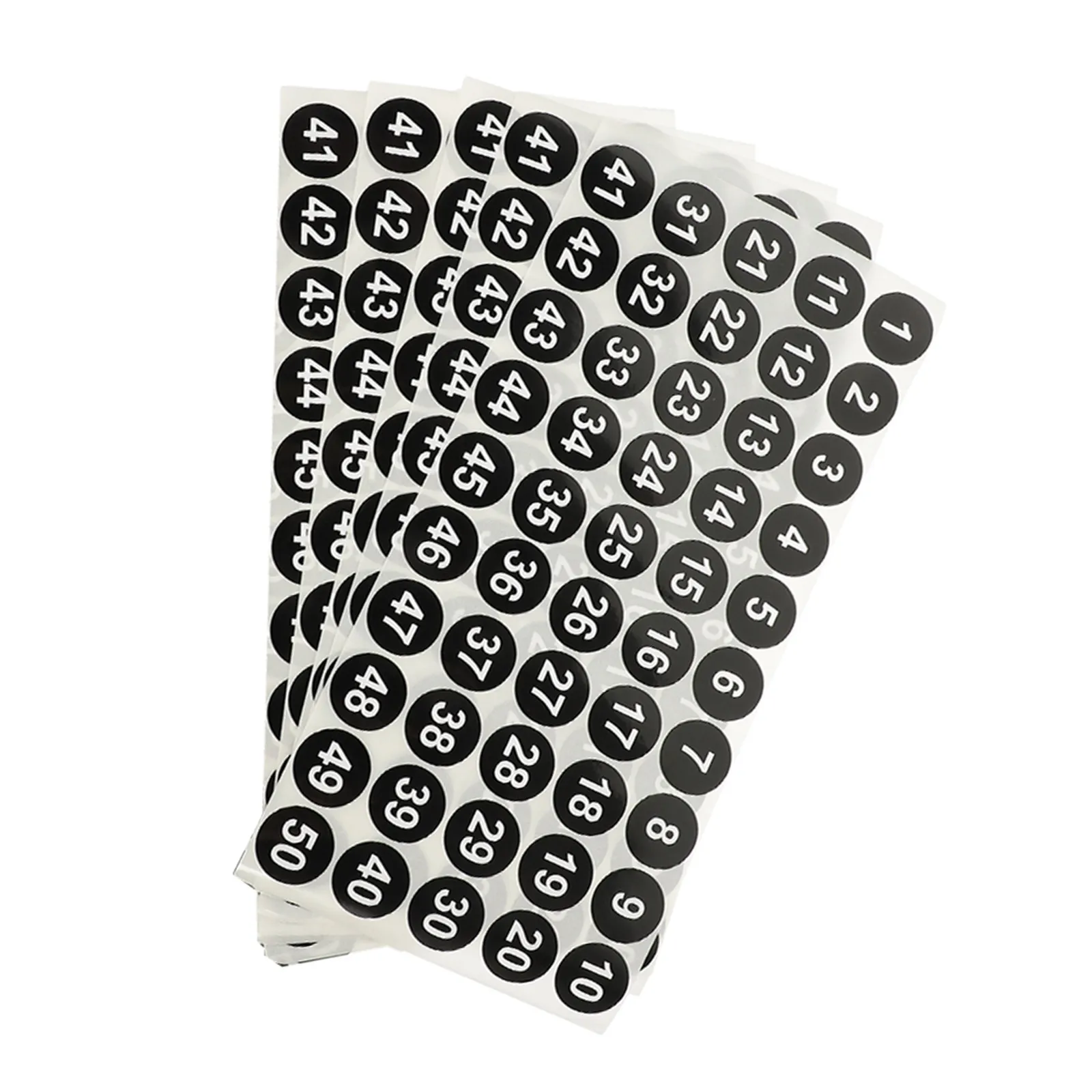 5Sheets Number Stickers Waterproof Self-Adhesive Number Labels Round Digital Sticker for Clothes Shoes Hats Organization Office