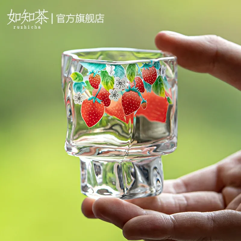 Transparent Glass Yunchuan Cup Heat-resistant Glass Tea Cup Handmade Decal To Drink TeaW30