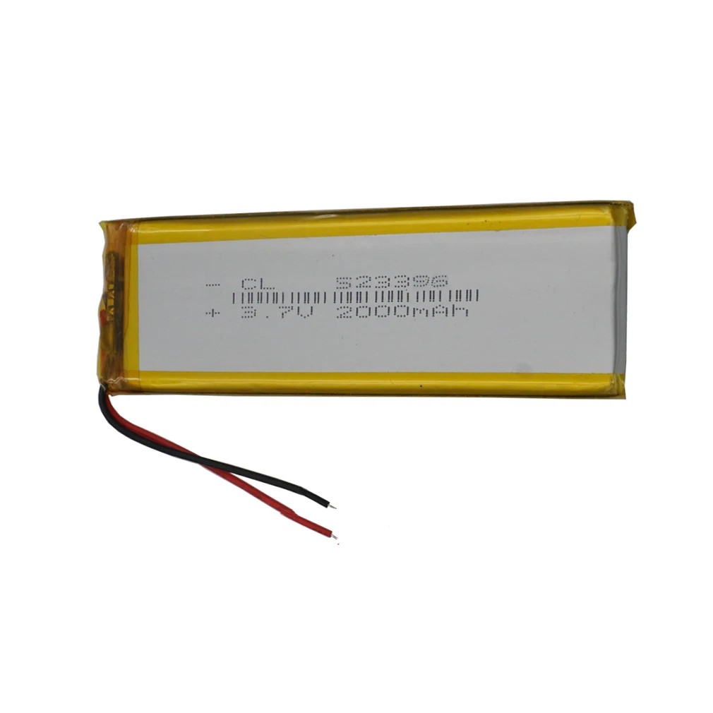 

3.7V 2000 mAh 7.4Wh Rechargeable Polymer LiPo Battery Li ion 523396 For PSP TV Video Player Plate PDA MID Portable Tablet PC DIY