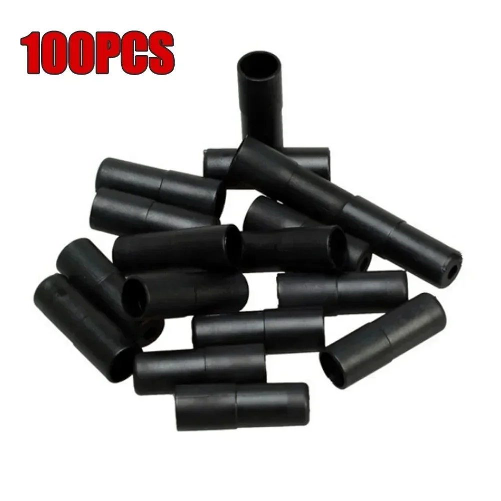 100PCS 4mm/5mm Bike Shift Line Pipe Cap Bicycle Shifter Brake Gear Outer Cable Tips Ends Cap Crimp Ferrule For Gear Shift Cables