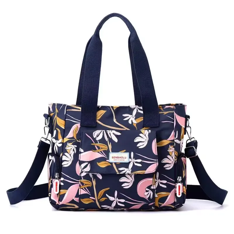 

Fashion Floral Pattern Waterproof Female Shoulder Bags Handbags Travel Beach Large Capacity Top-handle Crossbody Bags For Women