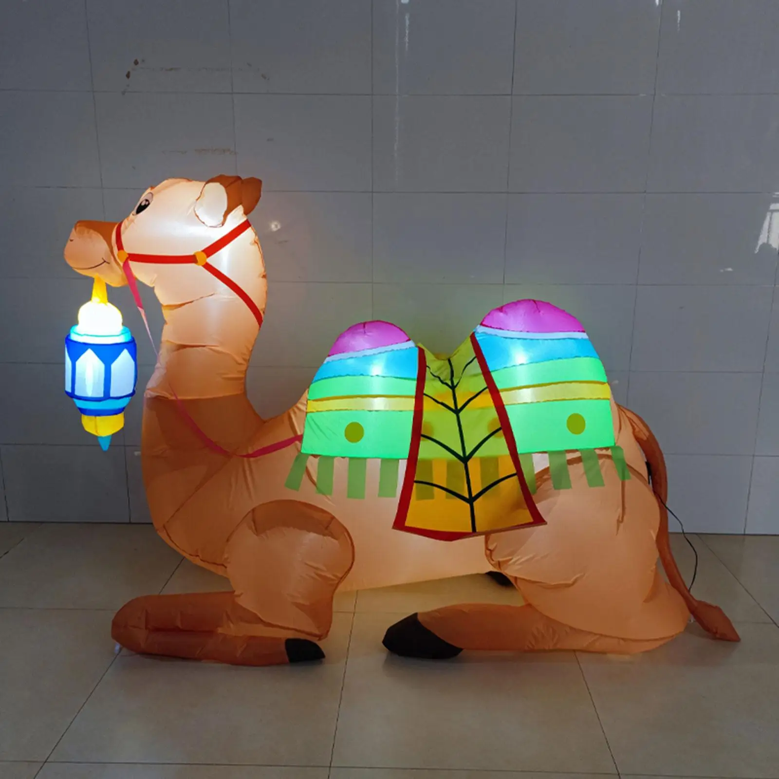 Camel Inflatable Decoration for Ramadan with LED Lights Ideal for Yard Garden Patio Festive Display