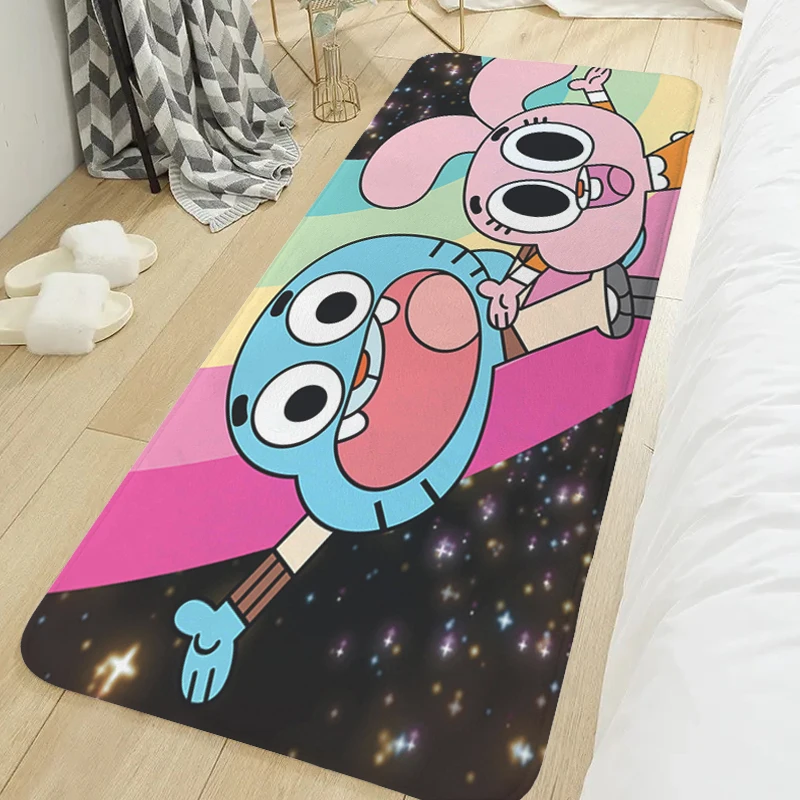 

Bedroom Rug the Amazing World of Gumball Bath Foot Mat Non-slip Kitchen Hallway Room Floor Carpet Soft Entrance Door Doormat