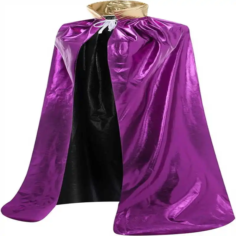 زي الهالوين التنكري ذو السطح اللامع بدون غطاء وياقة واقفة، رداء دور بلانج، زي أداء المسرح، مادة البوليستر #2