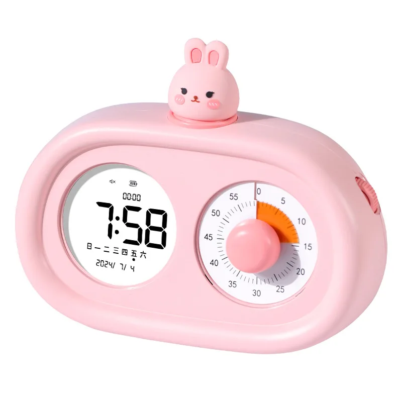 Dual-screen visual timer alarm clock for students - multi-functional silent timekeeping with display