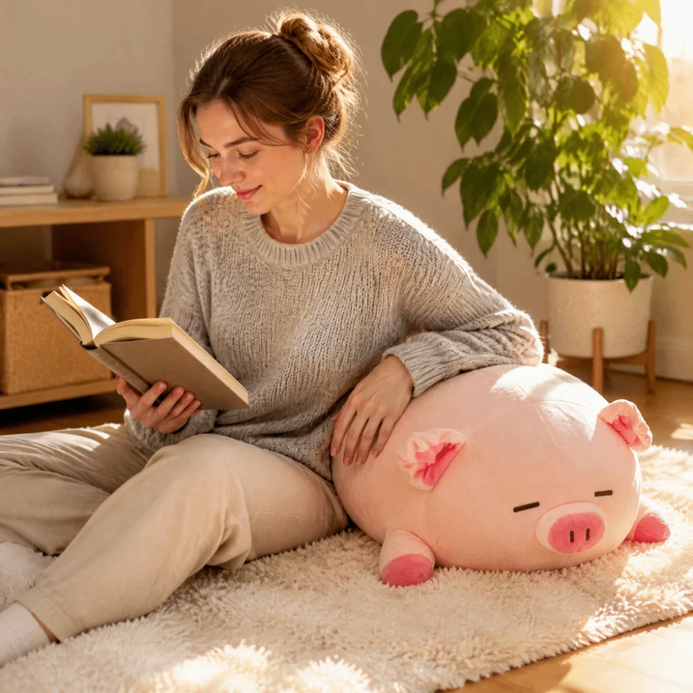 Soft 40/50/60cm Pig Lying Design Comforting Shape Pig Huggable Lying Pig For