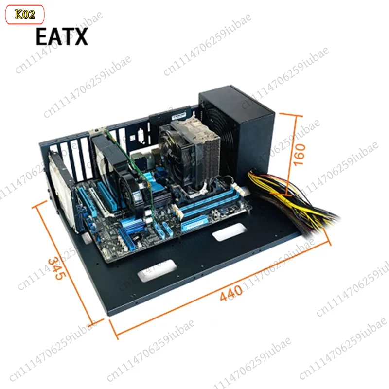 AU67 Open Computer Chassis Dual-Way Server E-ATX/ATX Motherboard Bracket Test Rack Open Cooling Frame Server Rack