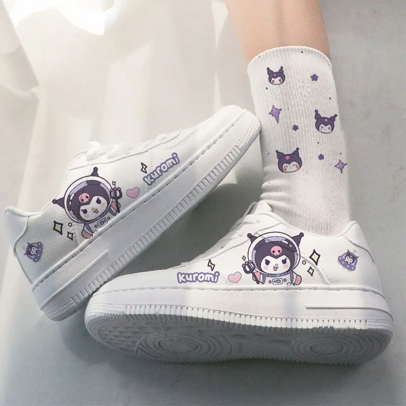 

Sanrio Kawaii Kuromi Student Sports Shoes Anime Cartoon Cute Fashion Exquisite INS Style Leisure Versatile Personalized Sneakers