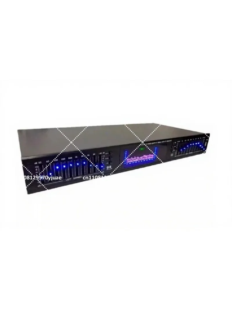 Home Dual 10 Band Stereo Equalizer with Built-in Bluetooth, Treble Bass Regulation for HiFi Audio System