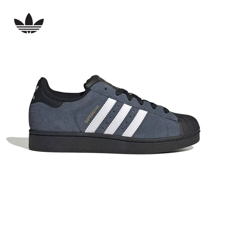 Adidas Originals KJ4613 Low‑Top Superstar Casual Skate Shoes Leather Upper Lace‑Up Comfort Lining Rubber Outsole Street Walking