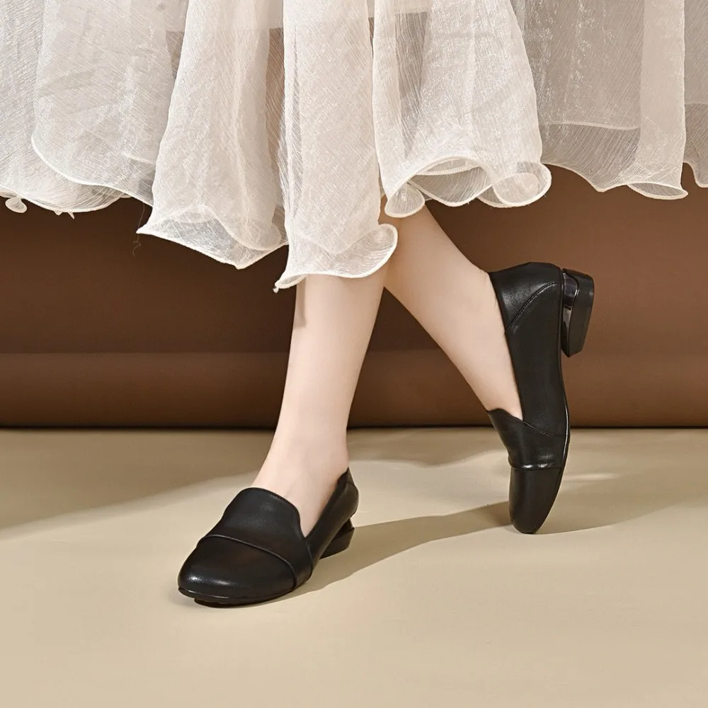 Comemore Spring Autumn Fashion Women Flat Shoes Moccassin Loafers Slip on Sneaker Woman Soft Leather Female Low Heel White