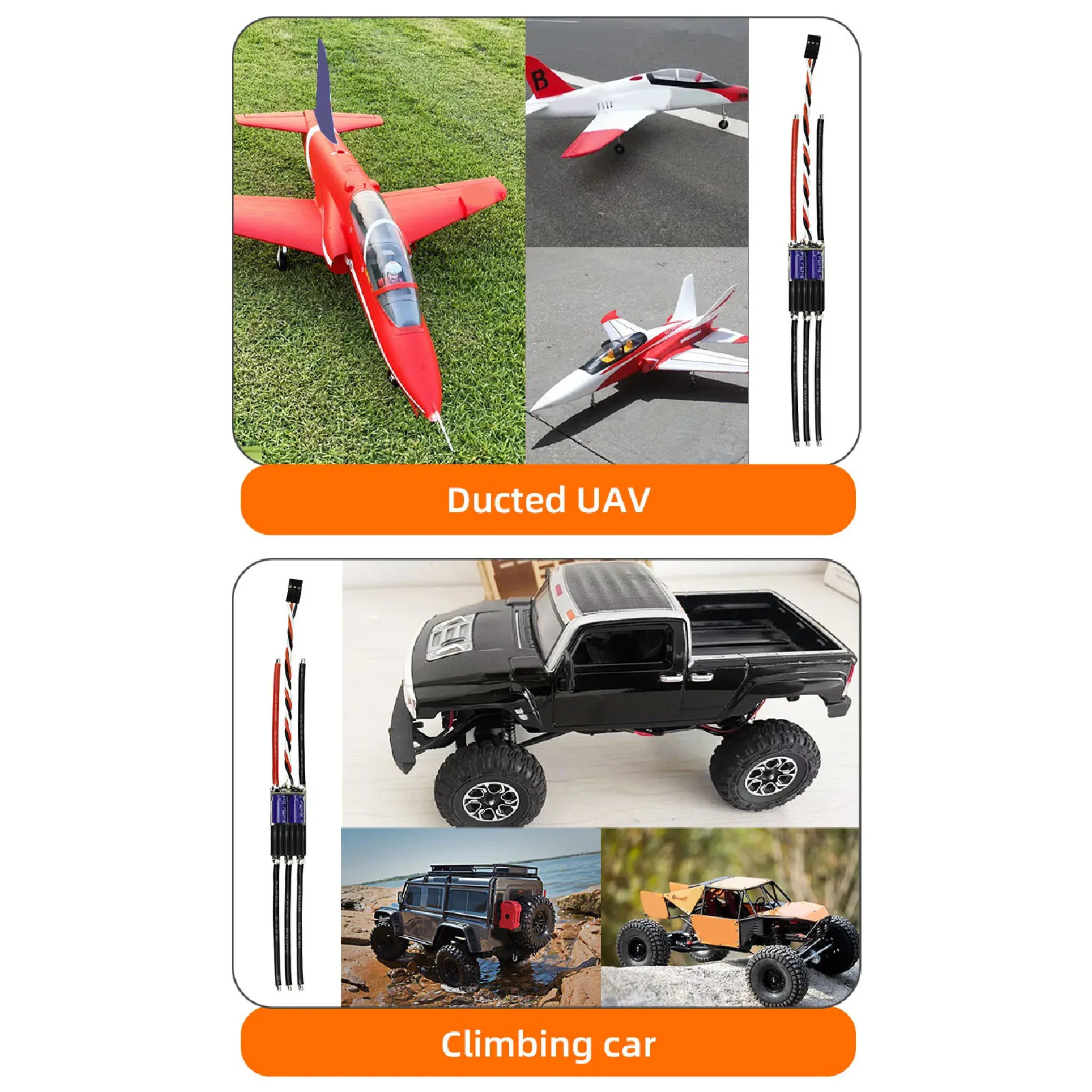 Brushless ESC 2‑8S  Support 128KHz PWM DC7-33.6V High Safety 28120 AM32 Brushless Electric Speed Controller for Model Ship