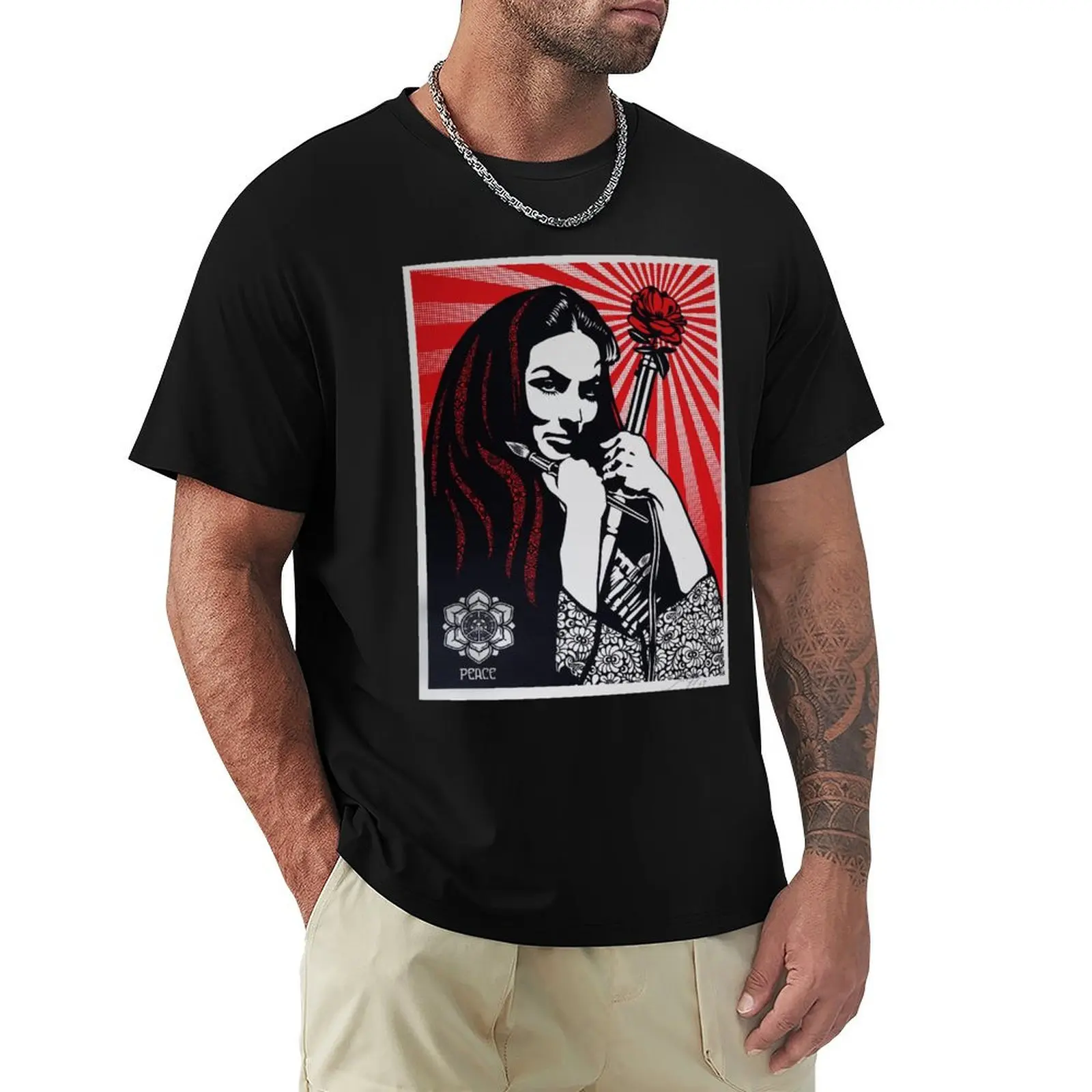 Art by Shepard Fairey, Shepard Fairey Art urbain T-Shirt Modern Style Print T-Shirt