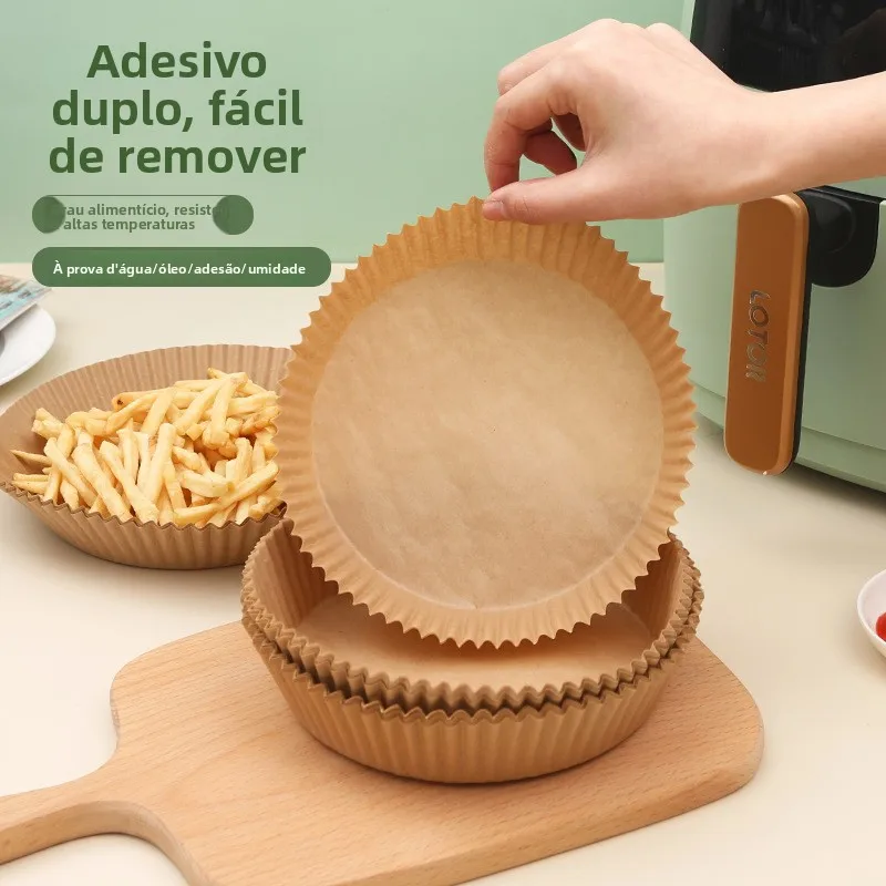 Tapete de Silicone Dupla Face para Fritadeira a Ar, Bandeja Especial para Assar, Absorção de Óleo, Tapete para Forno de Hambú...