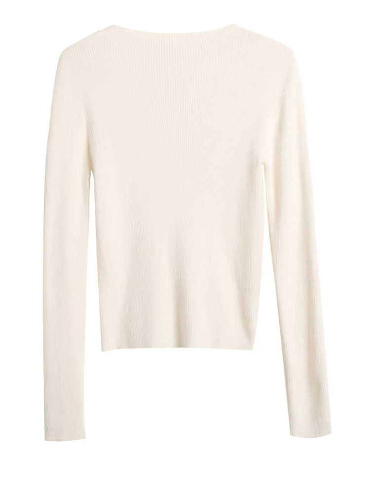 OLrain Women's Pullover Sweaters Solid Mock Neck Long Sleeve Sweater 2025 Autumn New in Knitting Female Clothing M56QZ86530