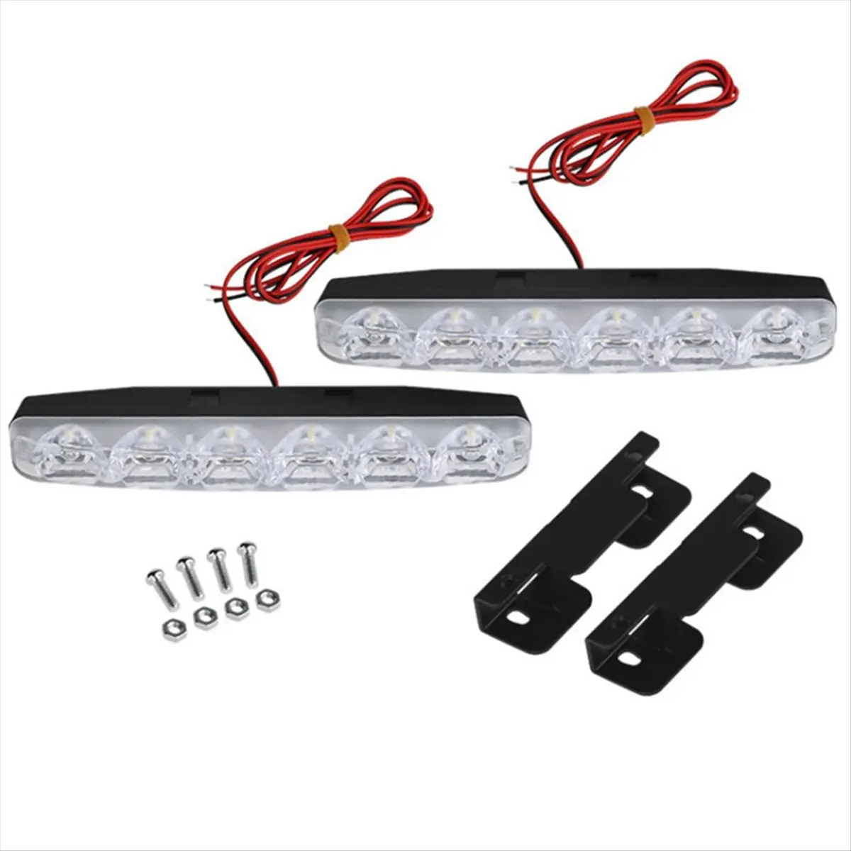 #53K (ABS+PP)6 LED Super Bright daytime running lights for general car lights,Automotive Parts & Accessories