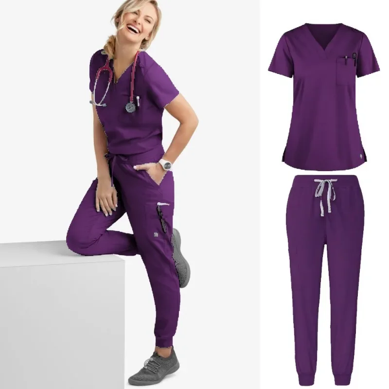 Uitverkoop Vrouw Huisdier Ziekenhuis Schoonheid Arts Werkkleding Sneldrogend Medisch Pak Chef-kok Uniform voor Mannen Pocket Jogger Scrub Set 130