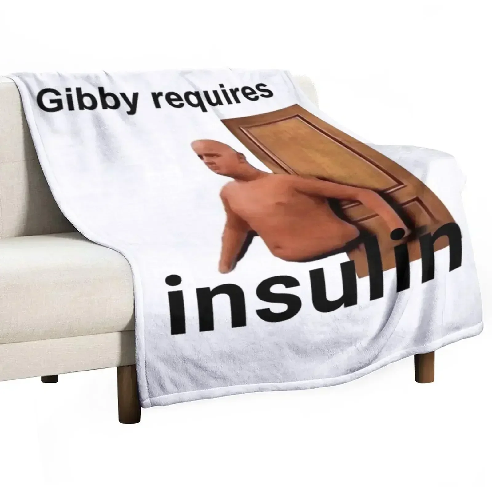 gibby requires insulin Throw Blanket Soft Beds Single valentine gift ideas Kid'S Blankets