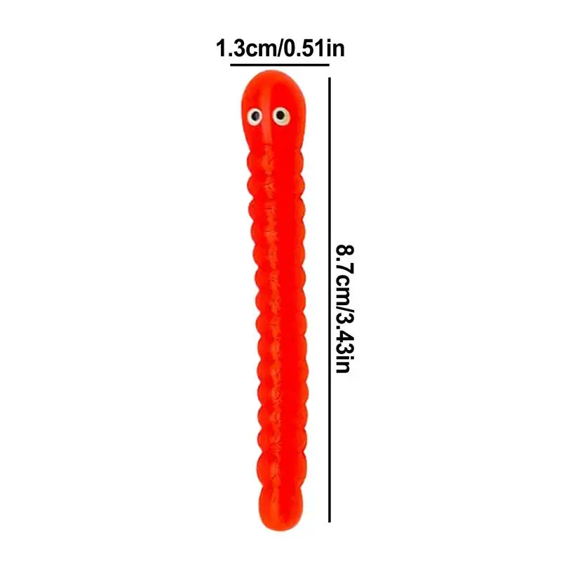 6 uds oruga multicolor tirar gusano fideos Fidget juguete cuerda elástica cuerda antiestrés alivio del estrés autismo ventilación juguetes