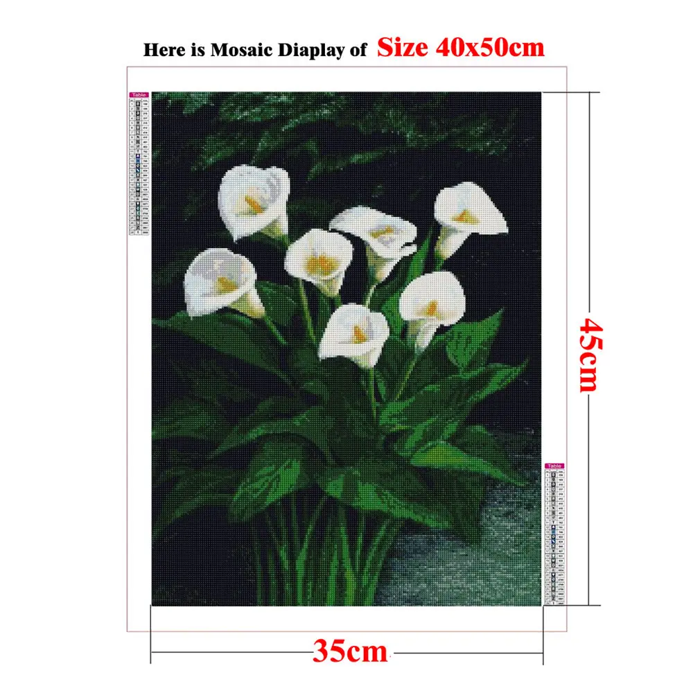 Tropical Calla Lily Diamond Painting Botanical Wall Art Full Square 5D DIY Mosaic Diamond Embroidery Modern Floral Nature Decor