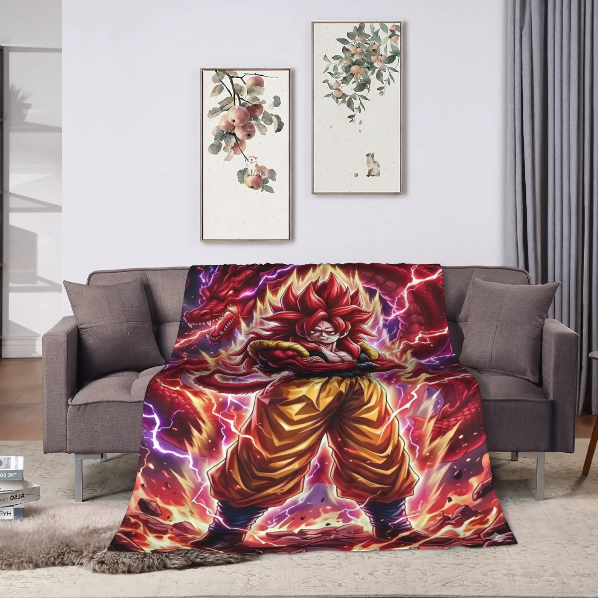 3D Japanese Anime D-Dragon B-Ball Blanket Super Soft Plush Throw Blanket For Child Living Room Flannel Bedspread Bed Cover