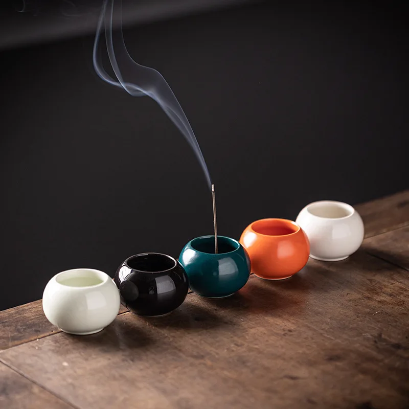 Ceramic incense plug baifu jar incense burner household indoor sandalwood burner mini incense burner incense incense stick incen